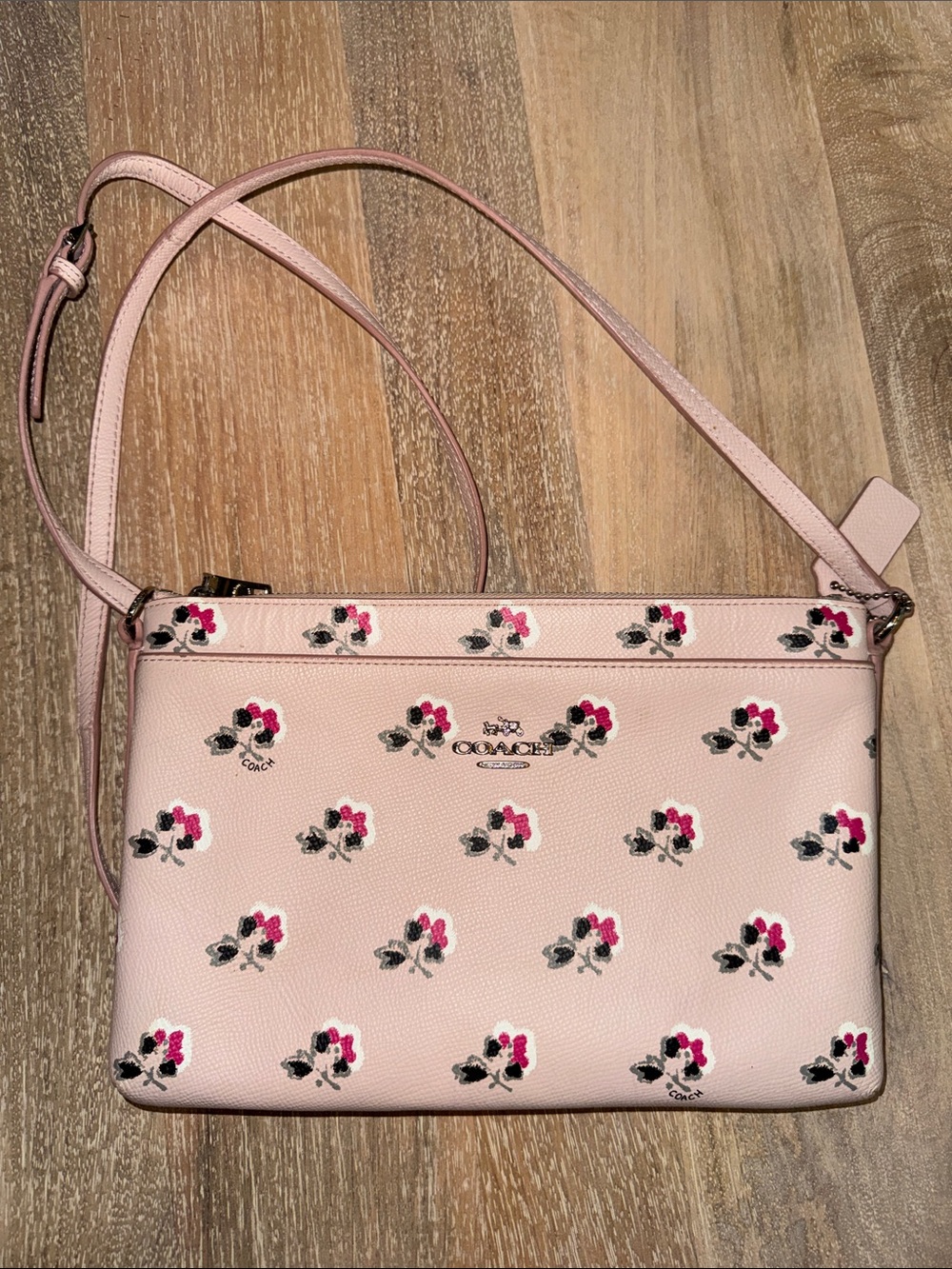 Coach 53358 Crossbody In Floral Printed Leather